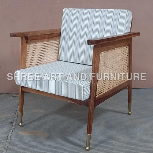 Antique Accent Cane Weaving Chair