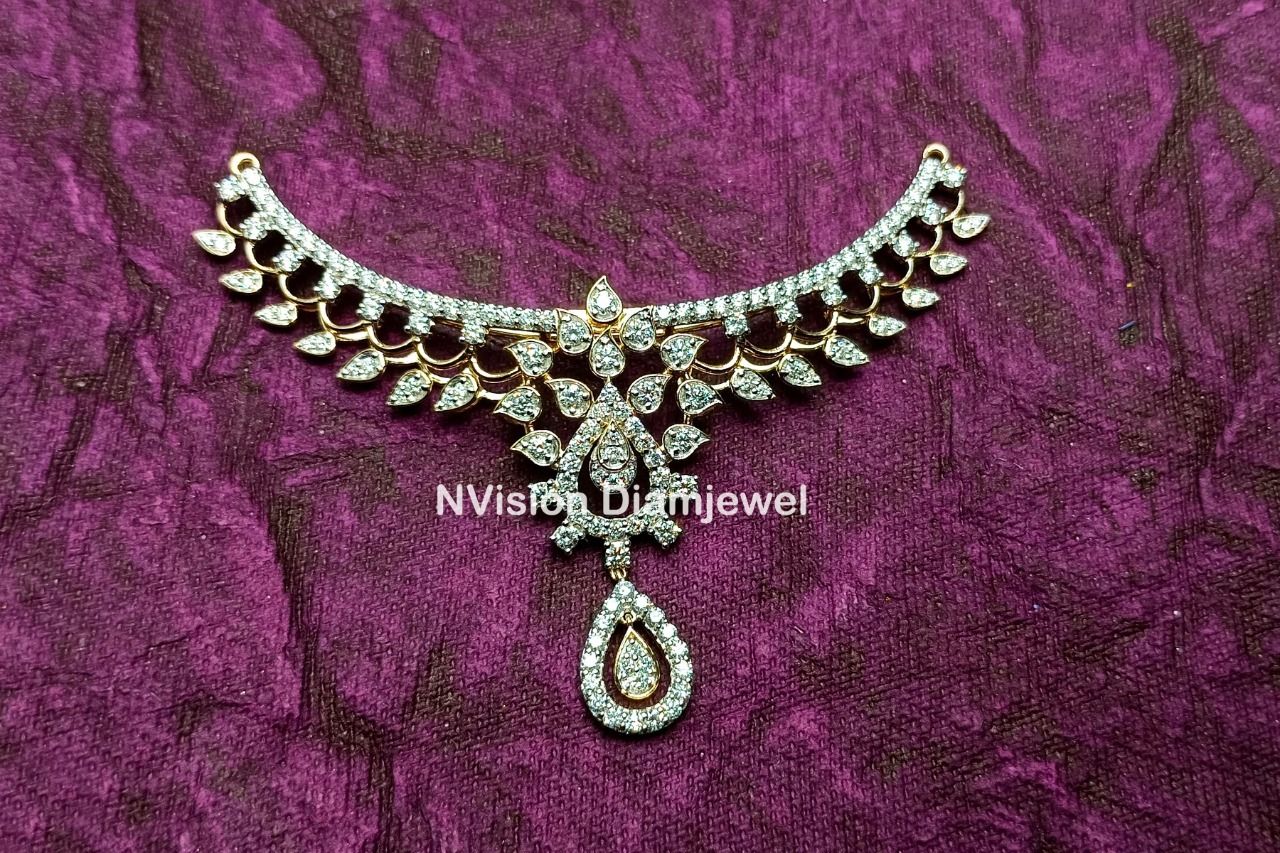 Natural Diamond Mangalsutra Pendant