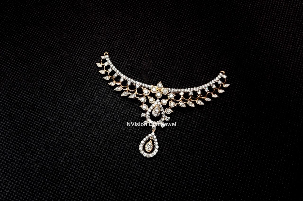 Natural Diamond Mangalsutra Pendant