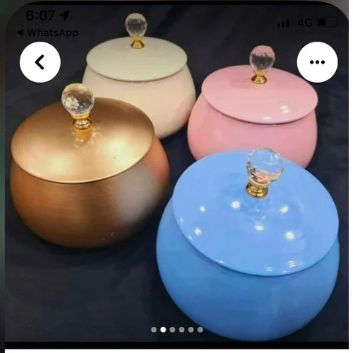 Metal Gifting Jar Dry Fruit Box Round Shape Rayaan International