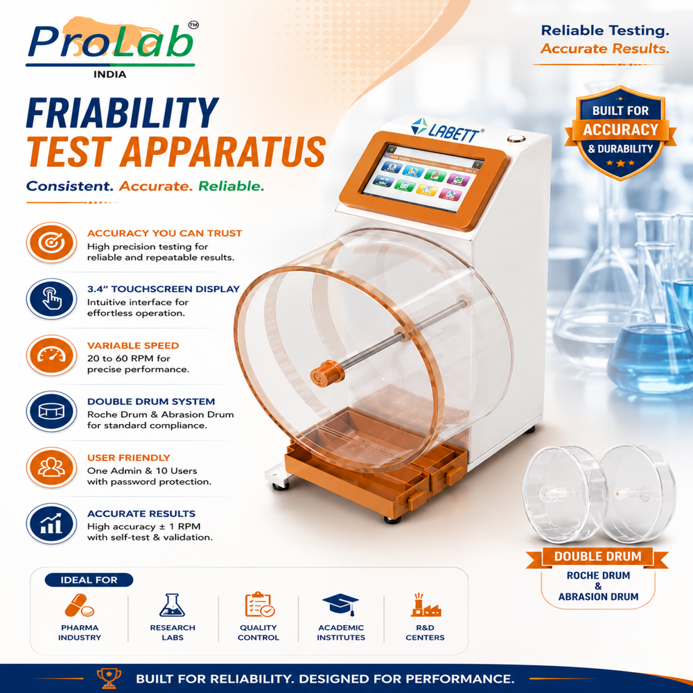 Microprocessor Based Friability Test Apparatus Ftv201+ - Application: Laboratory