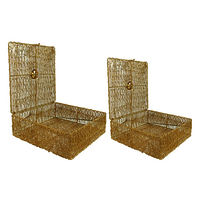 Square Metal Wire Basket Box Decoration Gift Box Wire Box Fancy Basket Small Medium For Decoration  Rayaan International