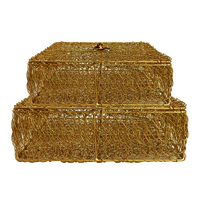 Square Metal Wire Basket Box Decoration Gift Box Wire Box Fancy Basket Small Medium For Decoration  Rayaan International