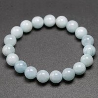 Aquamarine Stone Bracelet - Gemstone, 6mm, 8mm, 10mm Sizes | Blue Color, 20 Grams, Suitable For Love, Friendship, And Gifting