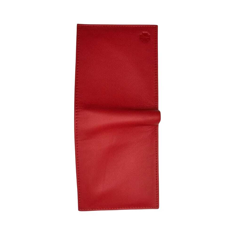Mens Red Leather Wallet With 8 Card Slots
