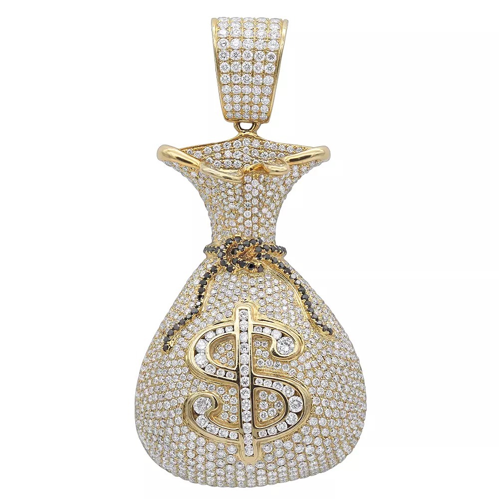 Hip Hop Diamond Pendants In Lab Grown Diamonds 10K Rose Gold