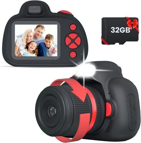 Kids Camera Digital Camera for Kids Video Camcorder with Rotary zoom