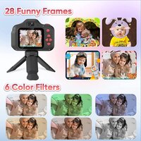 Upgrade Rotary zoom Kids Selfie Camera  Digital Video Cameras Portable Camera Toy