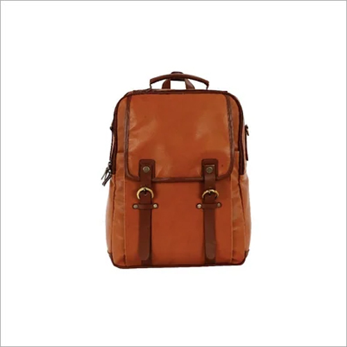 Leather Brown School Backpack