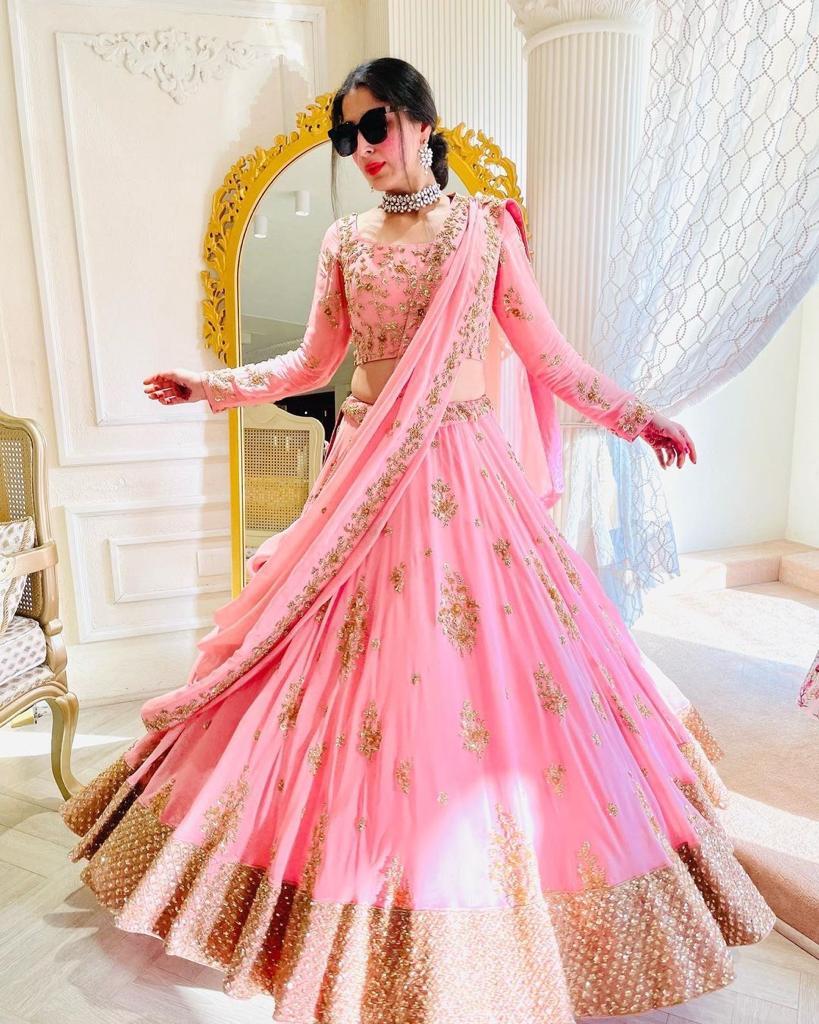 Women Wedding Collection Lehenga Choli With Full Heavy Embroidery Sequence