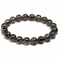 Black Tourmaline Stone Quartz Bracelet - 6mm, 8mm, 10mm | Black Color, Lightweight 20g, Perfect For Love, Friendship, Gift-giving