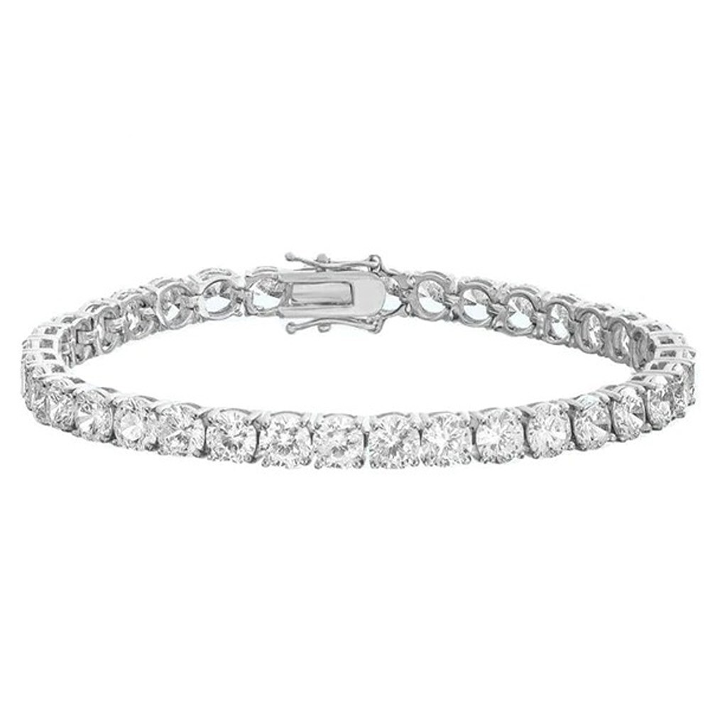 Moissanite Tennis Bracelets 10K White Gold For Womens 7 inches