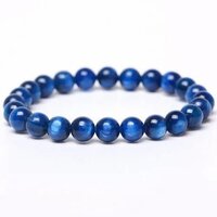 Blue Kyanite Stone Bracelet - Round Gemstone Beads, 6mm, 8mm, 10mm, Blue Color, Weighs 20 Grams | Perfect For Love, Friendship, And Gifting