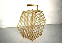 Cage Metal Wire Hamper Basket 15x15x6 inches  with handle