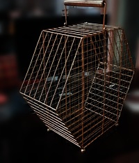 Cage Metal Wire Hamper Basket 15x15x6 inches  with handle