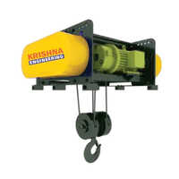Black 4 Hp Base Mounted Wire Rope Hoist