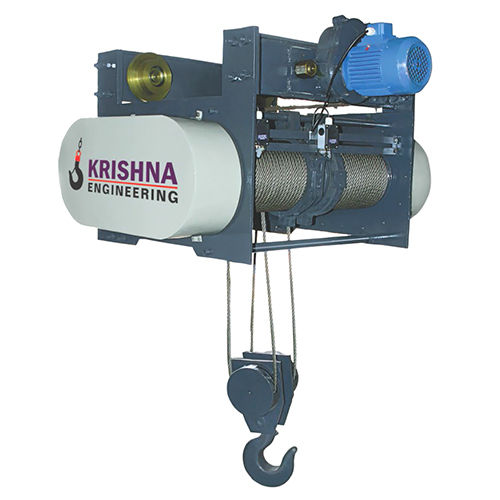 Grey Industrial Electric Wire Rope Hoist