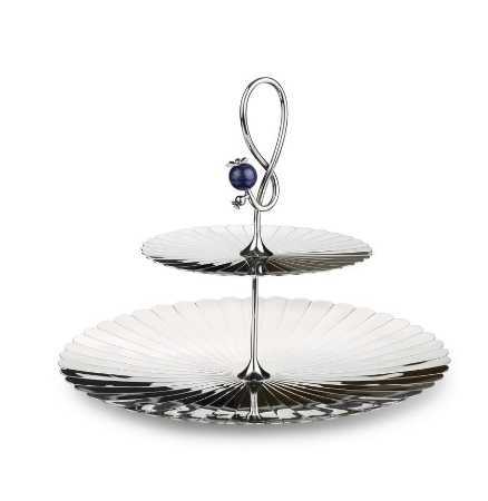 Silver Two Tier Pole Platter