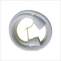 Ptmt Shower Tube - 1 Meter Length, White Color, Round Shape | Durable Pbt Nut, Derlin Cap, Derlin Nozzle, 12-month Warranty
