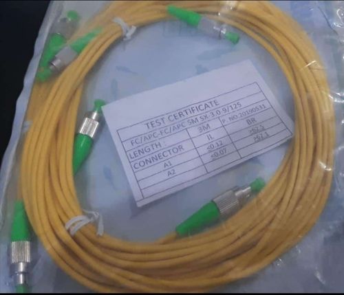 Patch Cord Single Mode Fc Apc Dimension (L*w*h): 3 Length Meter (M)