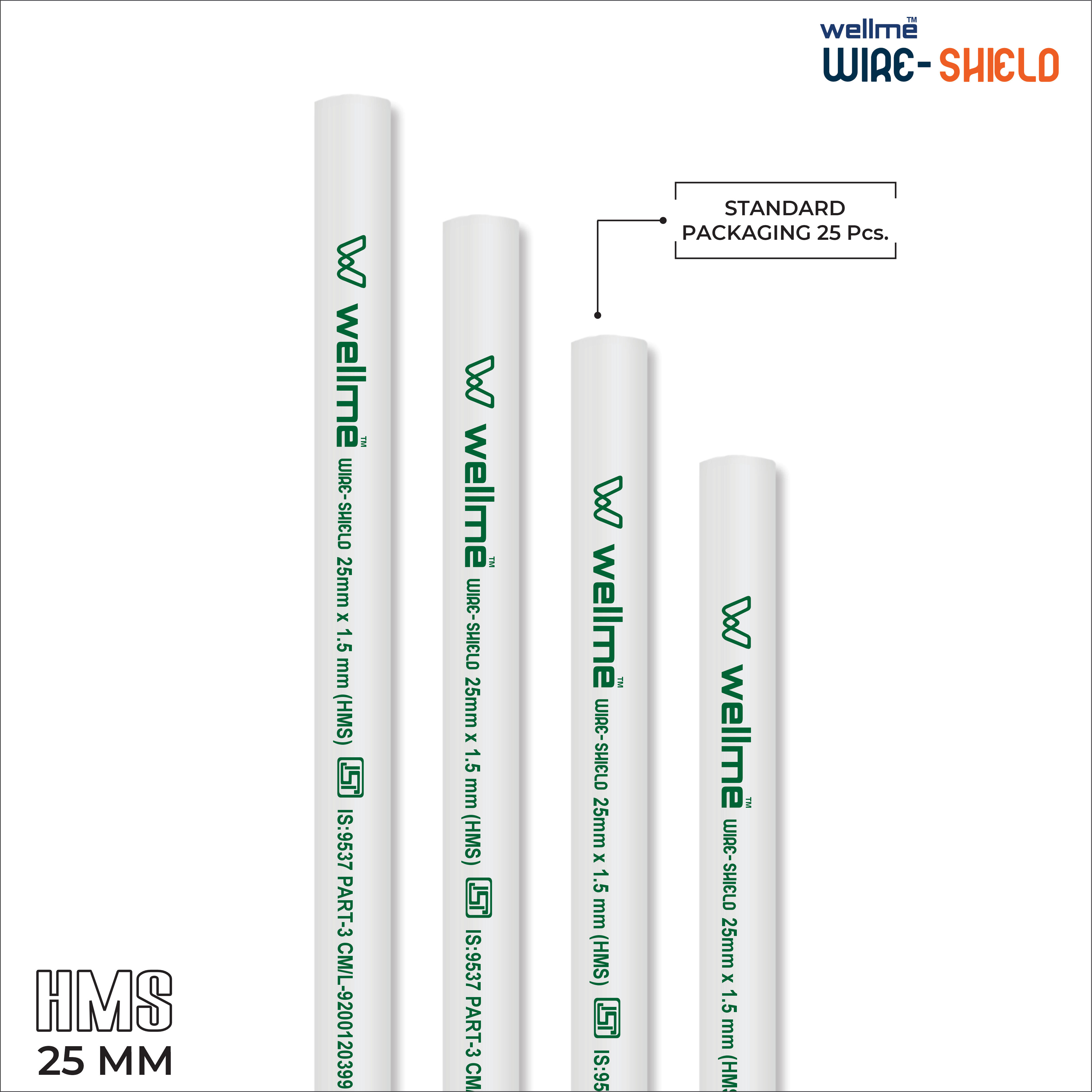 WIRESHIELD PVC CONDUIT PIPES (HMS)25MM