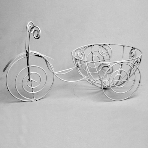 Durable Iron Rickshaw Flower Pot