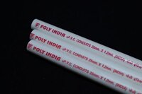 Electrical Pipe Fitting - Pvc Conduit Pipes 25mm Diameter, 1.2mm Thickness, 3m Length - Round Shape, White Color