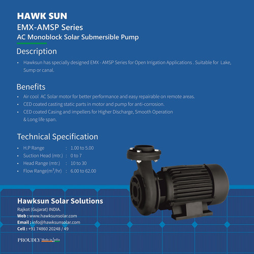 AC Solar Surface Monoblock Pump