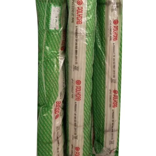 25mm PVC Electrical Conduit Pipe - White, Round, Threaded | Durable Design for Electrical Wiring and Protection