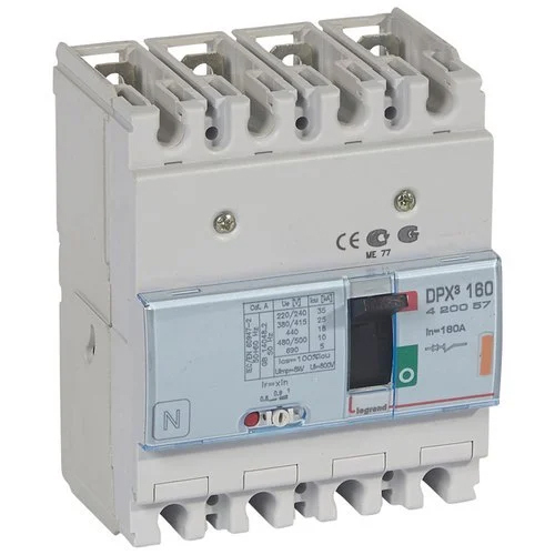 White Four Pole Electric Mccb