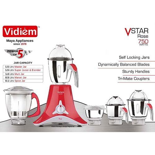 750 Watts V Star Rose Mixer Grinder