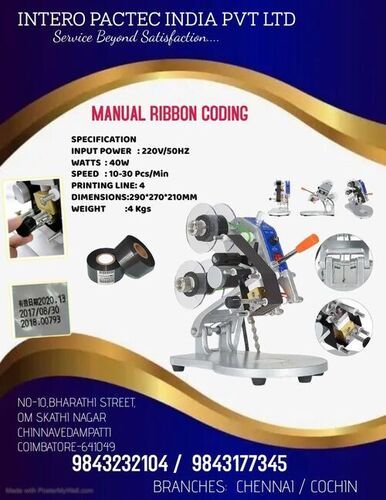 Manual Ribbon Coding Machine Warranty: 1 Year Warranty