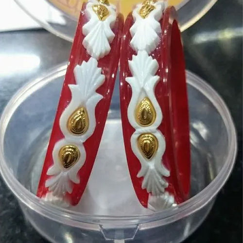 Red And White Bangles