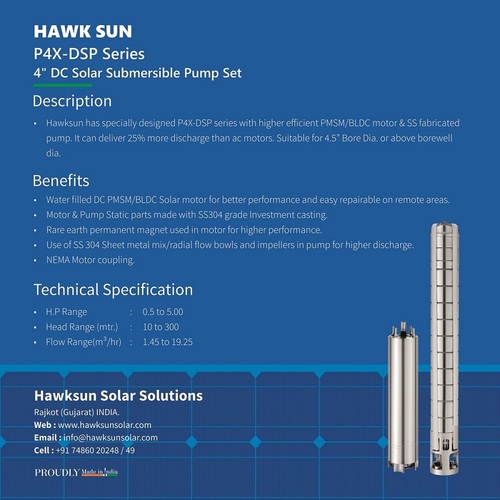 1HP DC Solar Water Pump