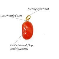 12-14mm Natural Shape Tumble Gemstone Center Drilled Loop Pendant