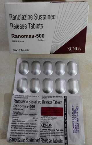 500 mg Ranolazine Sustained Release Tablets