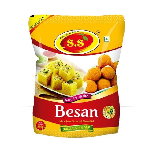 Besan Sandy Pouch - Plastic Material , Double String Style for Secure Packaging and Convenience in Usage