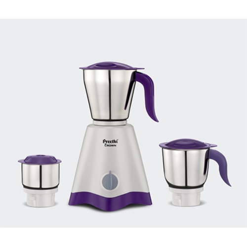 Silver 500 Watt Crown Mixer Grinder