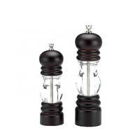 Holar Taiwan Made 6 8 Inch Salt Pepper Mill with Rubber Wood And Acrylic