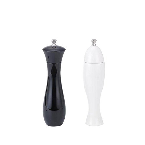 Holar Taiwan Made Black White Design Hand Wood Pepper Mill