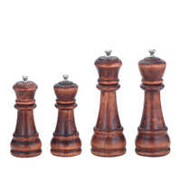 Holar Taiwan Made Elegant 6 8 Inches Chess Shaped Salt and Pepper Mill