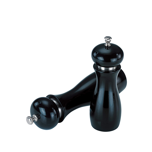 Holar Taiwan Made Elegant Refillable Black Salt Pepper Mill With Adjustable Grinder