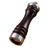 Holar Taiwan Made Manual Wood Black Salt Pepper Grinder with Stainless Steel