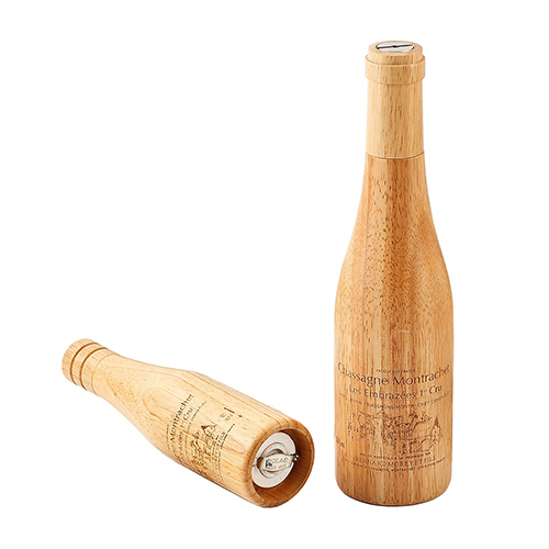 Holar Taiwan Made Original Wood Wine Bottle Design Salt Pepper Mill