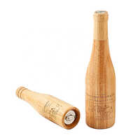 Holar Taiwan Made Original Wood Wine Bottle Design Salt Pepper Mill