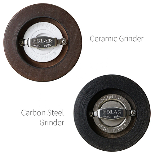 Holar Taiwan Made Portable Wood Salt Pepper Mill Grinder with Adjustable Thickness