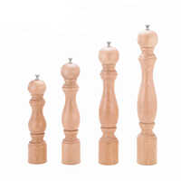 Holar Taiwan Made Premium Manual Salt and Pepper Grinder with Beech Wood