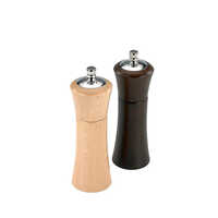 Holar Taiwan Made Wooden Pepper Mill and Salt Shaker with Ajustable Coarseness