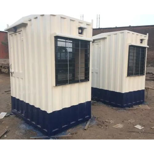 White-Blue Security Portable Cabin