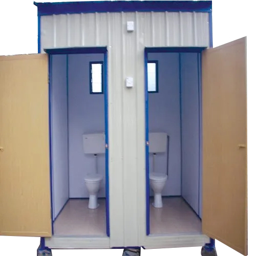 PVC Mobile Portable Toilet - PVC Material Compact Design White-Blue Color for Convenient Use
